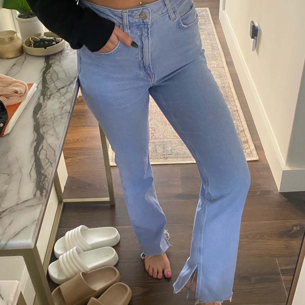 Slim Flared Slitted Jeans